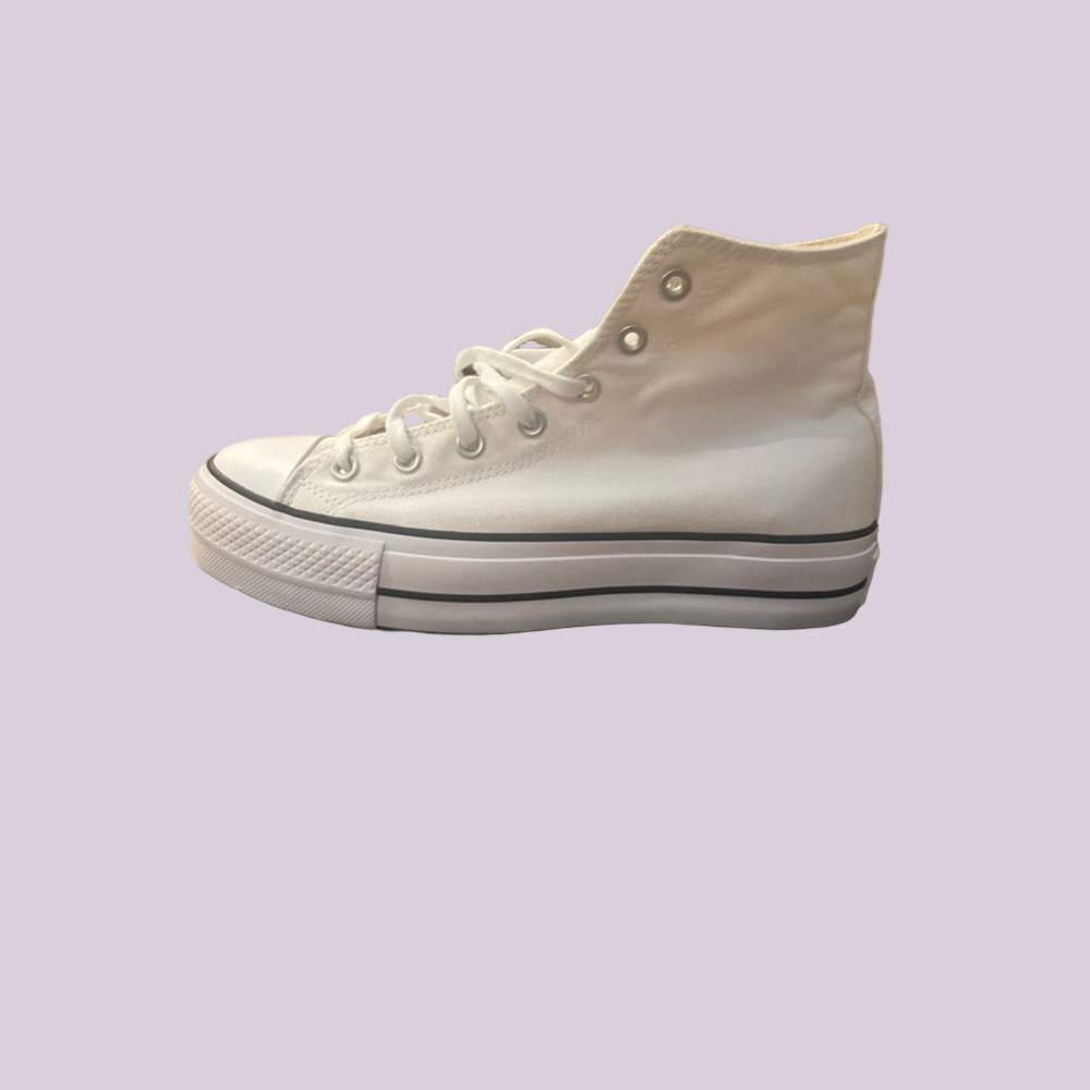 NWT, Women's Converse Chuck Taylor All Star Lift Hi Sneakers White Black US 10